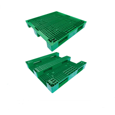 پالت سبز سوراخ شده HDPE پالت پلاستیکی انبار 1500x1500mm