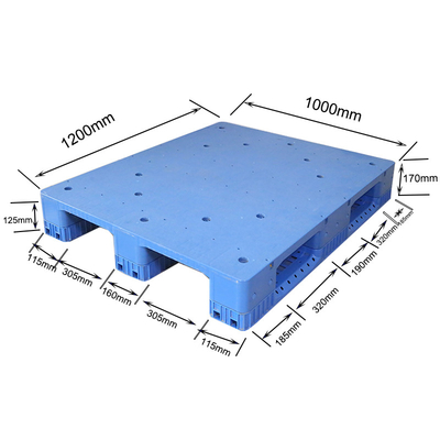 گاراژ پالت سوراخ شده HDPE پالت پلاستیکی قابل قفسه بندی سفارشی