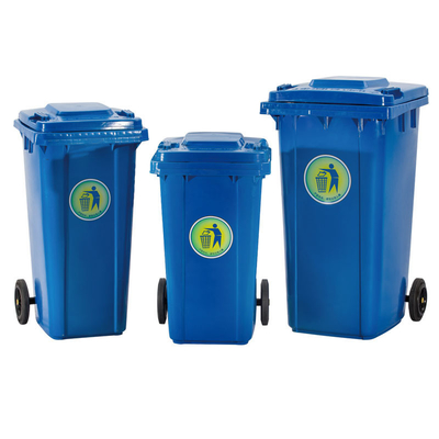 سطل زباله سیار پدال زباله پلاستیکی بزرگ انباشته کارخانه 120 لیتری