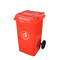 سطل زباله پلاستیکی چرخ پلاستیکی HDPE سبز 100 لیتری 120 لیتری زباله پلاستیکی در فضای باز