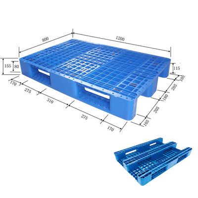 پالت یورو پلاستیکی تقویت شده فولادی قفسه ای Hdpe بادوام صنعتی سنگین